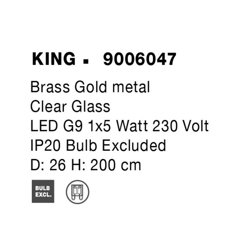 Pakabinamas šviestuvas KING 9006047